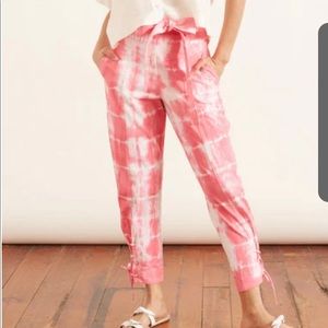 NWT LoveShackFancy Tao Pant tie-dye in pink size 6